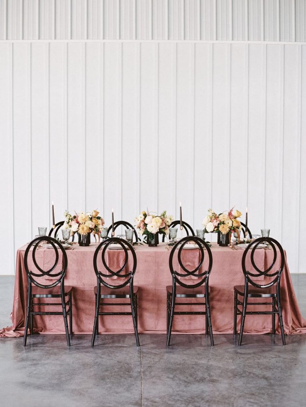 Table styling at The Grange Hall